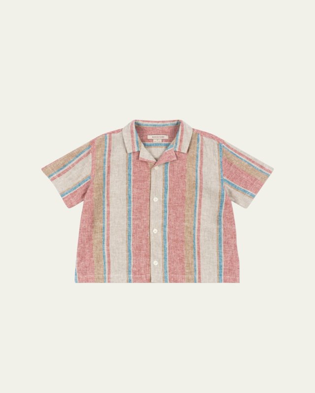 Boy's Venice Stripe Button Down Shirt, Size 9M-6